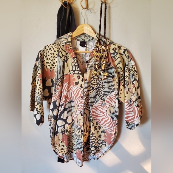 Safari Vintage Button Down Shirt - Picture 1 of 9